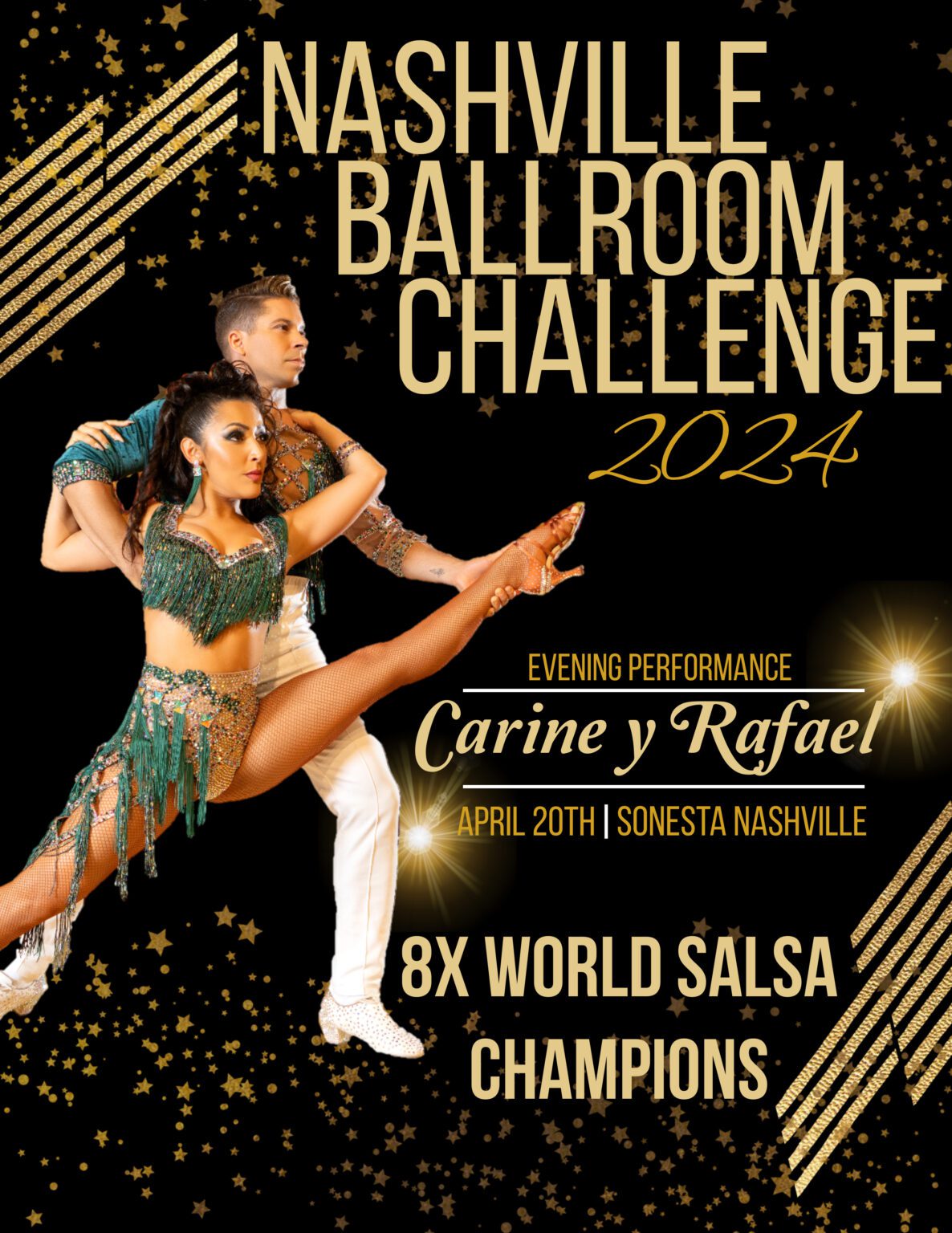 Carine y Rafael for Nashville Ballroom Challenge 2024 World Champion